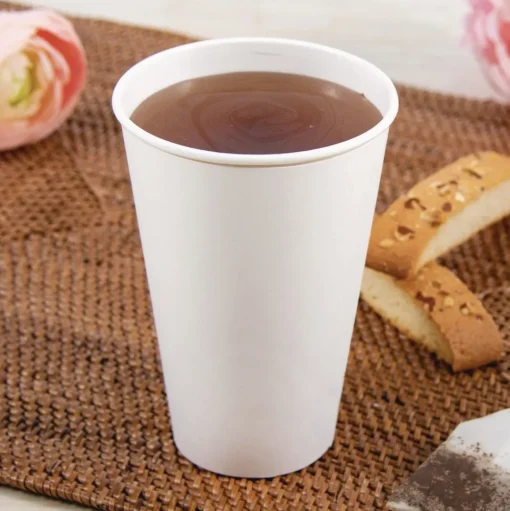 SOLO Thermoguard 16 oz Sustainable Forest Print Insulated Paper Hot Cups - White (600/Carton)