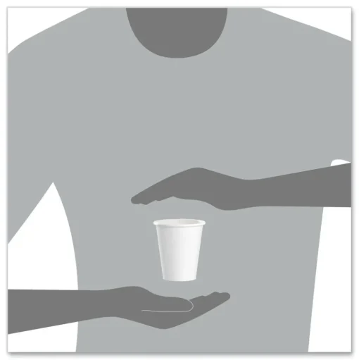 SOLO 376W-2050 6 oz. Single-Sided Poly Paper Hot Cups - White (1000/Carton)