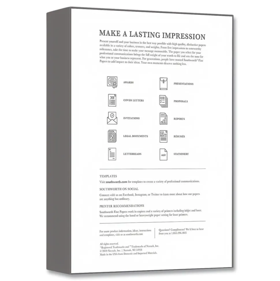 Southworth 24 lbs. Bond Weight 8.5 in. x 11 in. Parchment Specialty Paper - Gold (100/Pack)