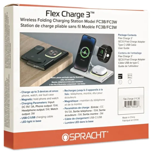 Spracht Flex Charge 3, USB-C, White