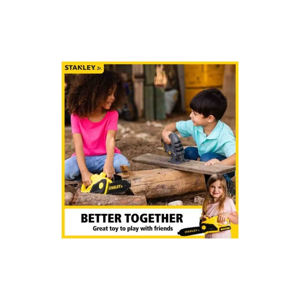 STANLEY Jr. Battery Powered Chain Saw Toy with 3 Batteries (AA)