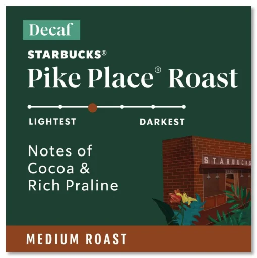 Starbucks 12434952 Coffee K-Cups - Pike Place Decaf (96/Carton)