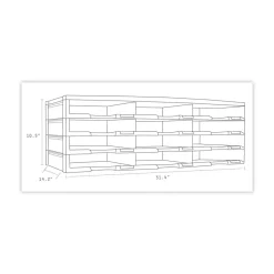 Storex 12 Compartments 10.63 in. x 13.3 in. x 31.4 in. Literature Organizer - Black