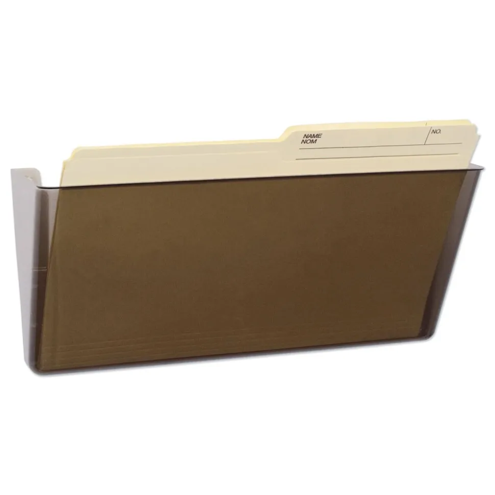 Storex 16 in. x 4 in. x 7 in. Legal Size Wall File - Smoke