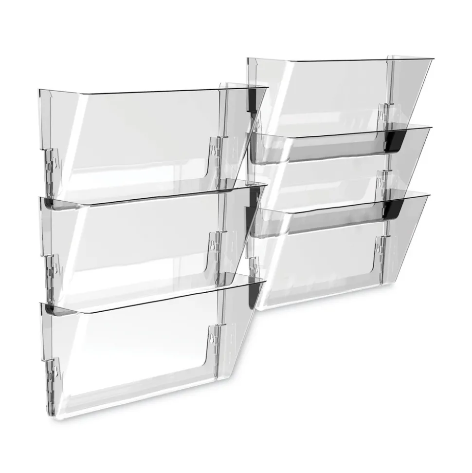 Storex 13 in. x 4 in. x 7 in. Letter Size Wall File - Clear