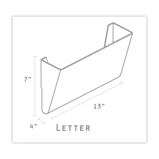 Storex 13 in. x 4 in. x 7 in. Letter Size Wall File - Smoke