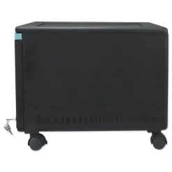 Storex 1 Legal/letter-Size File Drawer 14.75 in. x 18.25 in. x 12.75 in. Single-Drawer Mobile Filing Cabinet - Black/Teal