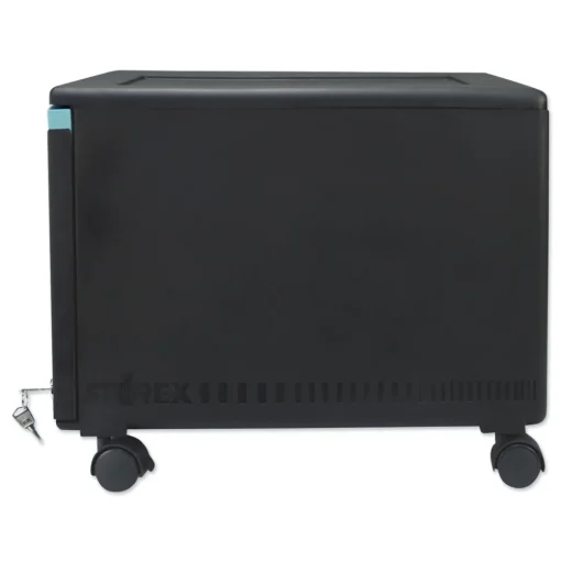 Storex 1 Legal/letter-Size File Drawer 14.75 in. x 18.25 in. x 12.75 in. Single-Drawer Mobile Filing Cabinet - Black/Teal