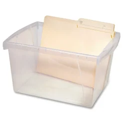 Storex Storage Bins, with Snap-On Lid, 4 gal, 11.25 x 13.53 x 7.87, Translucent, 6/Pack