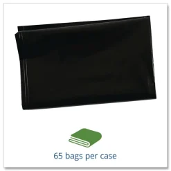 Stout by Envision 37 in. x 52 in. 55-Gallon 2 mil. Insect-Repellent Trash Bags - Black (65/Box)