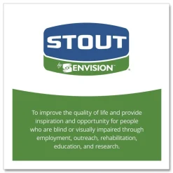Stout by Envision 37 in. x 52 in. 55-Gallon 2 mil. Insect-Repellent Trash Bags - Black (65/Box)
