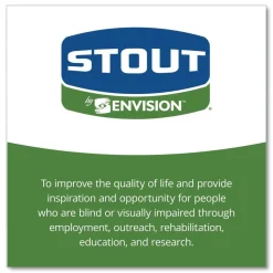 Stout by Envision 38 in. x 60 in. 1.5 mil. 60 Gallon Total Recycled Content Plastic Trash Bags - Brown/ Black (100/Carton)