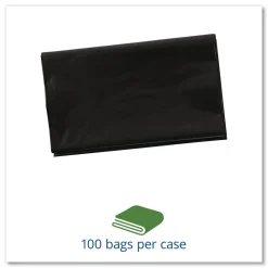Stout by Envision 30 in. x 39 in. 1.3 mil. 30 Gallon Total Recycled Content Plastic Trash Bags - Brown/ Black (100/Carton)