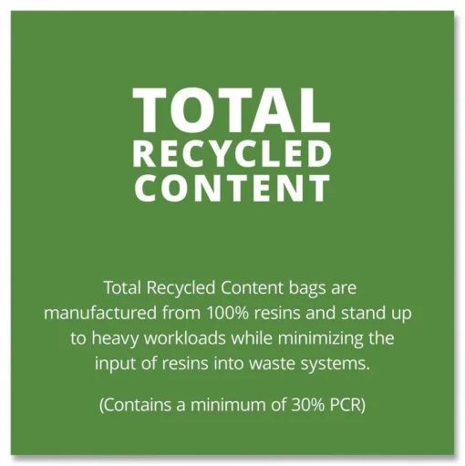 Stout by Envision 36 in. x 58 in. 1.5 mil. 60 Gallon Total Recycled Content Plastic Trash Bags - Brown/ Black (100/Carton)