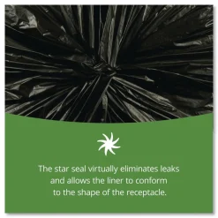 Stout by Envision 40 in. x 45 in. 45-Gallon 2 mil. Insect-Repellent Trash Bags - Black (65/Box)