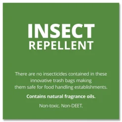 Stout by Envision 40 in. x 45 in. 45-Gallon 2 mil. Insect-Repellent Trash Bags - Black (65/Box)