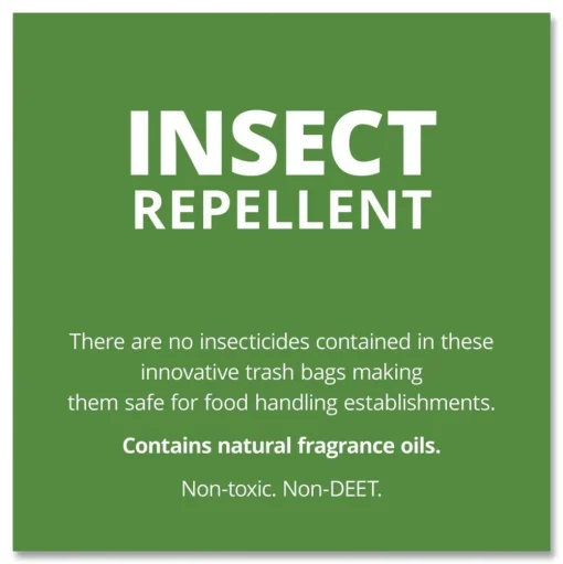 Stout by Envision 40 in. x 45 in. 45-Gallon 2 mil. Insect-Repellent Trash Bags - Black (65/Box)