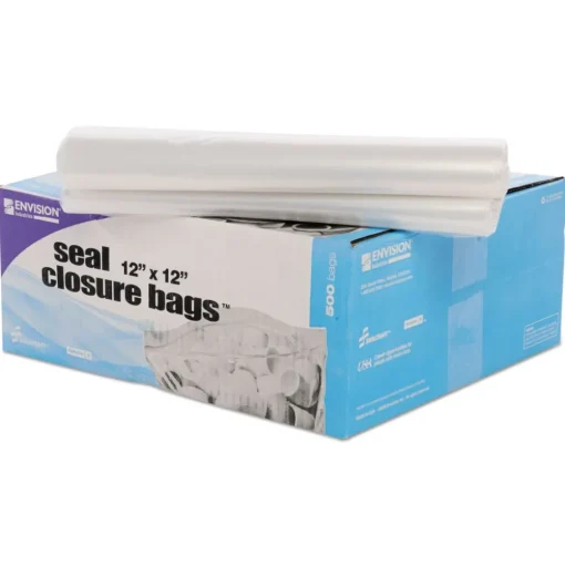 Stout by Envision 2 mil 12 in. x 12 in. Seal Closure Bags - Clear (500/Carton)