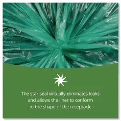 Stout by Envision Controlled Life-Cycle 33 in. x 40 in. 1.1 mil. 33 Gallon Plastic Trash Bags - Green (40/Box)