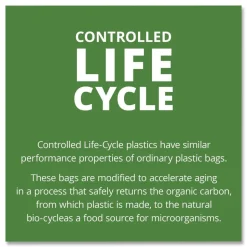Stout by Envision Controlled Life-Cycle 33 in. x 40 in. 1.1 mil. 33 Gallon Plastic Trash Bags - Green (40/Box)
