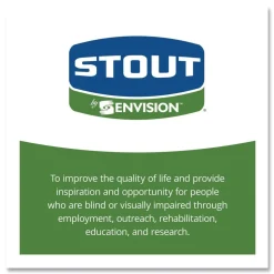 Stout by Envision Controlled Life-Cycle 33 in. x 40 in. 1.1 mil. 33 Gallon Plastic Trash Bags - Green (40/Box)