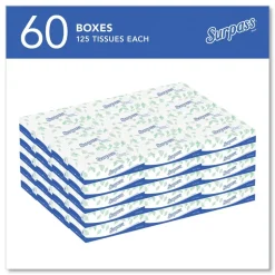 Surpass 2-Ply Facial Tissue for Business - White (125 Sheets/Box, 60 Boxes/Carton)