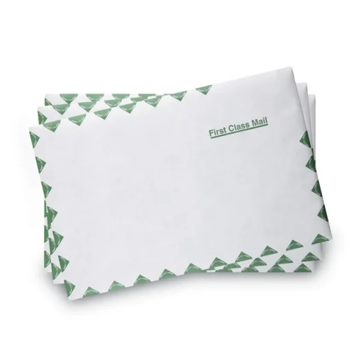 Survivor Tyvek First Class 10 x 15 14 lb. Lightweight Square Flap Catalog Mailers - White (100/Box)
