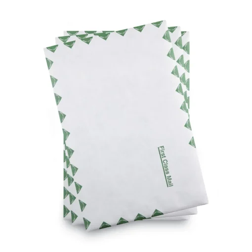 Survivor Tyvek First Class 10 x 15 14 lb. Lightweight Square Flap Catalog Mailers - White (100/Box)