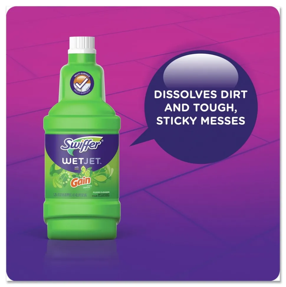 Swiffer 77809 1.25 L Bottle Original Scent WetJet System Cleaning Solution Refill (4/Carton)