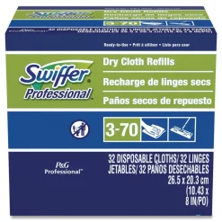 Swiffer 10-5/8 in. x 8 in. Dry Refill Cloths - White (32/Box, 6 Boxes/Carton)