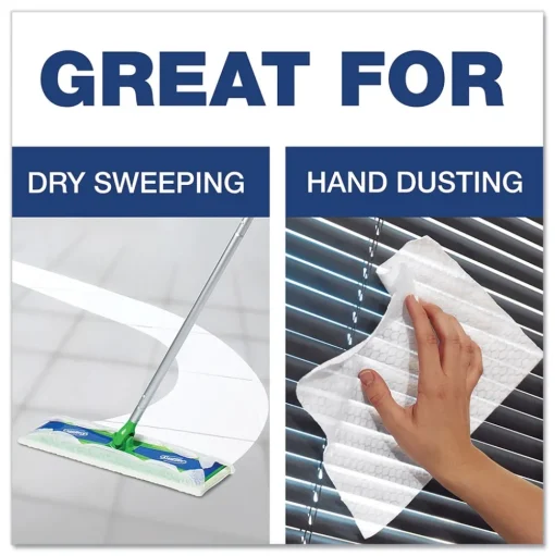 Swiffer 10-5/8 in. x 8 in. Dry Refill Cloths - White (32/Box)