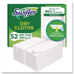 Swiffer 10.4 in. x 8 in. Dry Refill Cloths - White (156/Carton)