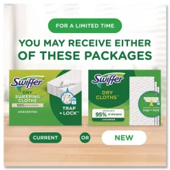 Swiffer 10.4 in. x 8 in. Dry Refill Cloths - White (156/Carton)