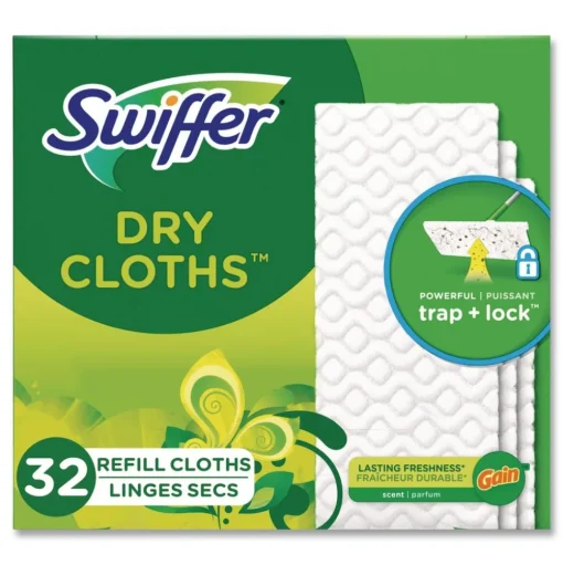 Swiffer 8 x 10.4 Dry Refill Cloths - White (4/Carton)