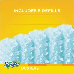 Swiffer Dusters Starter Kit with Dust Lock Fiber and 6 in. Handle - Blue/Yellow (6/Carton)