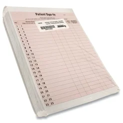 Tabbies 8.5 in. x 11.63 in. 2-Part Carbon Patient Sign-In Label Forms - Salmon Sheets (125/Pack)