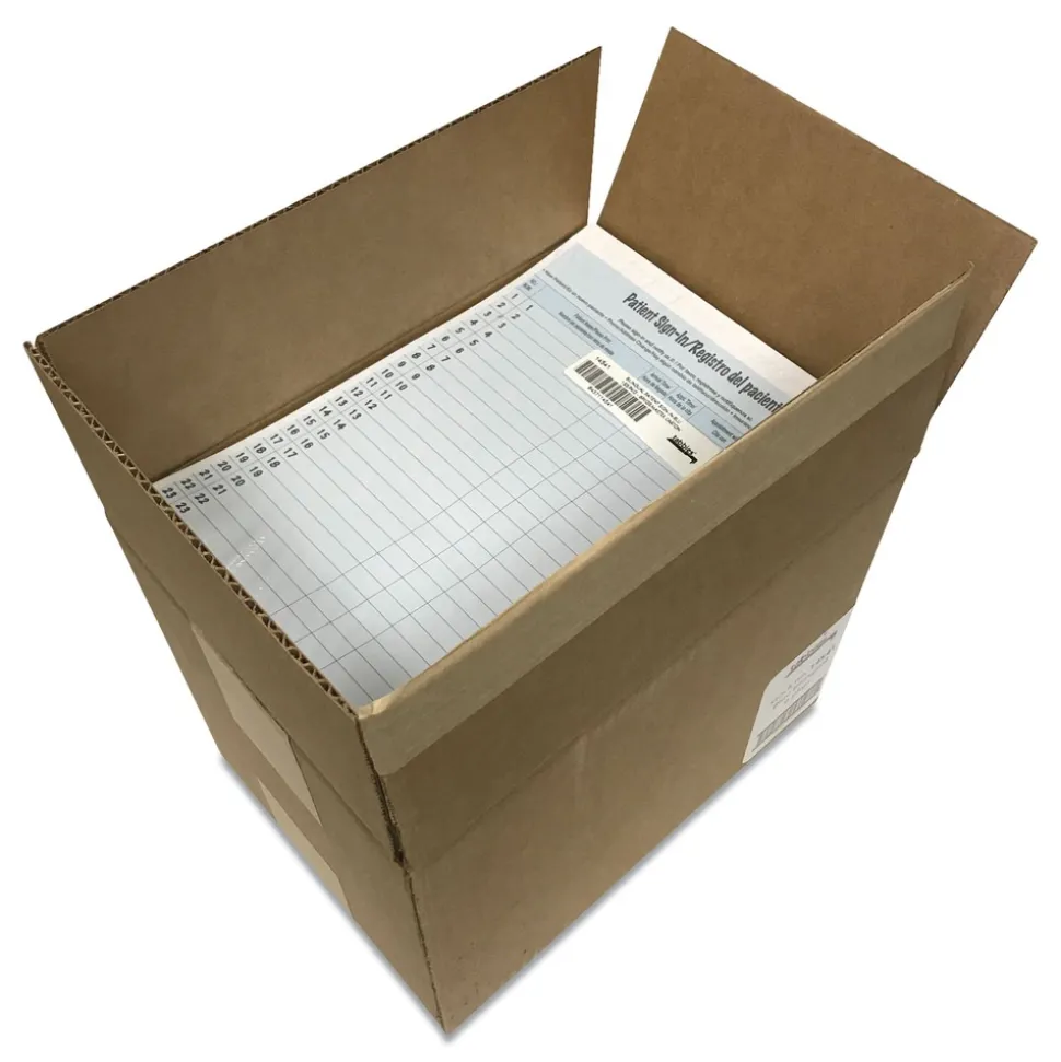 Tabbies 8.5 in. x 11 in. Patient Sign-In HIPAA Labels - Blue (125/Pack)