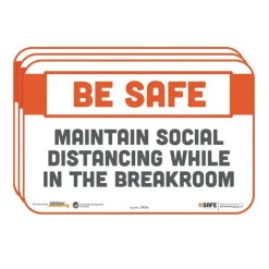 Tabbies BeSafe Messaging 9 in. x 6 in. Repositionable Wall/Door Signs - White (3/Pack)
