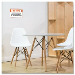 Tabbies BeSafe Messaging 9 in. x 6 in. Repositionable Wall/Door Signs - White (3/Pack)