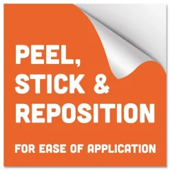 Tabbies BeSafe Messaging 9 in. x 6 in. Repositionable Wall/Door Signs - White (3/Pack)