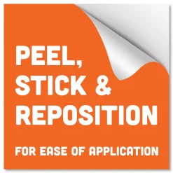 Tabbies BeSafe Messaging 9 in. x 6 in. Repositionable Wall/Door Signs - White (30/Carton)