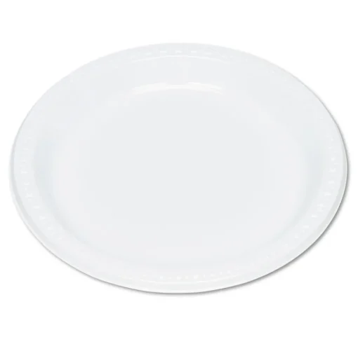 Tablemate 9 in. Diameter Plates Plastic Dinnerware - White (500/Carton)