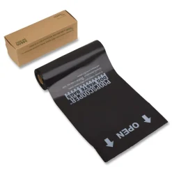 Tatco Dog Waste Bags Open-Face 0.5 gal 8-in x 13-in Black Perforated Roll 200 Bags/Roll 10 Rolls/Carton