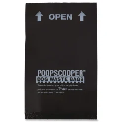 Tatco Dog Waste Bags Open-Face 0.5 gal 8-in x 13-in Black Perforated Roll 200 Bags/Roll 10 Rolls/Carton