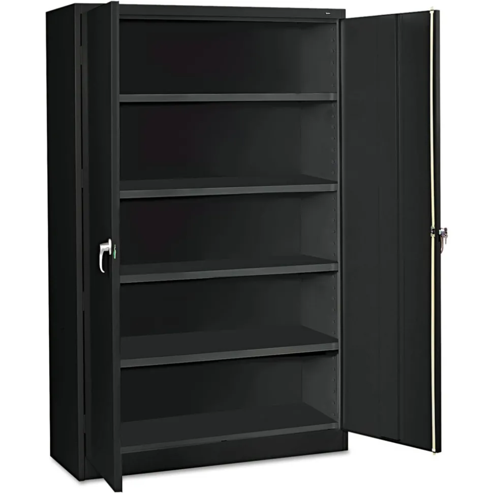 Tennsco 48 in. x 18 in. x 78 in. Assembled Jumbo Steel Storage Cabinet - Black