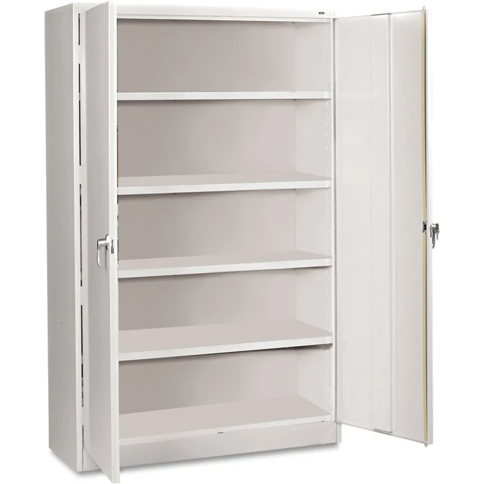 Tennsco 48 in. x 24 in. x 78 in. Assembled Jumbo Combination Steel Storage Cabinet - Light Gray
