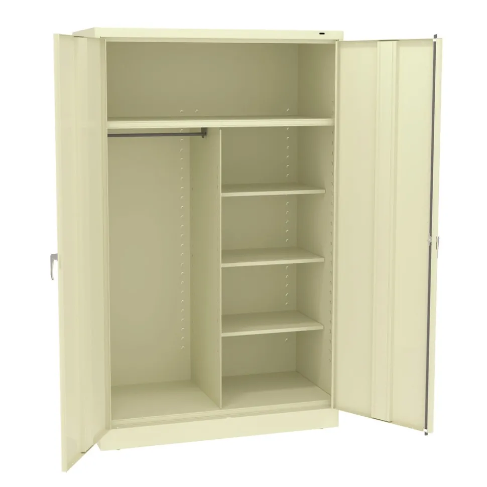 Tennsco 48 in. x 24 in. x 78 in. Jumbo Combination Steel Storage Cabinet - Putty