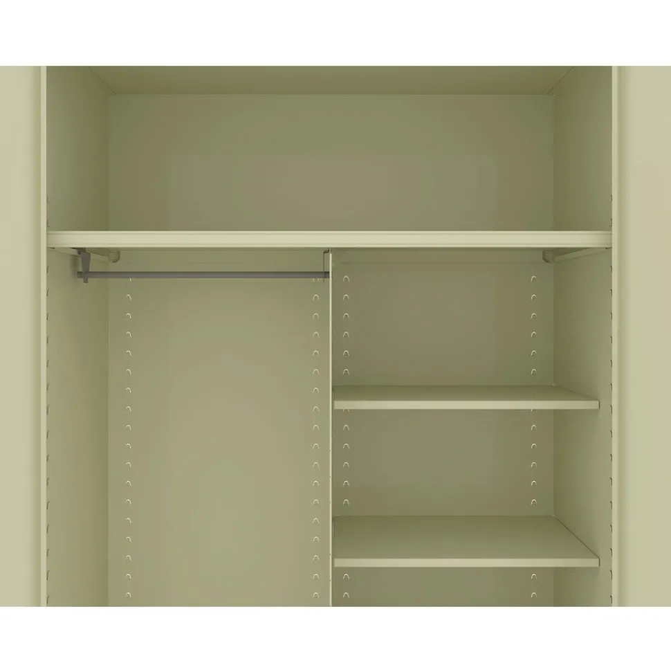 Tennsco 48 in. x 24 in. x 78 in. Jumbo Combination Steel Storage Cabinet - Putty