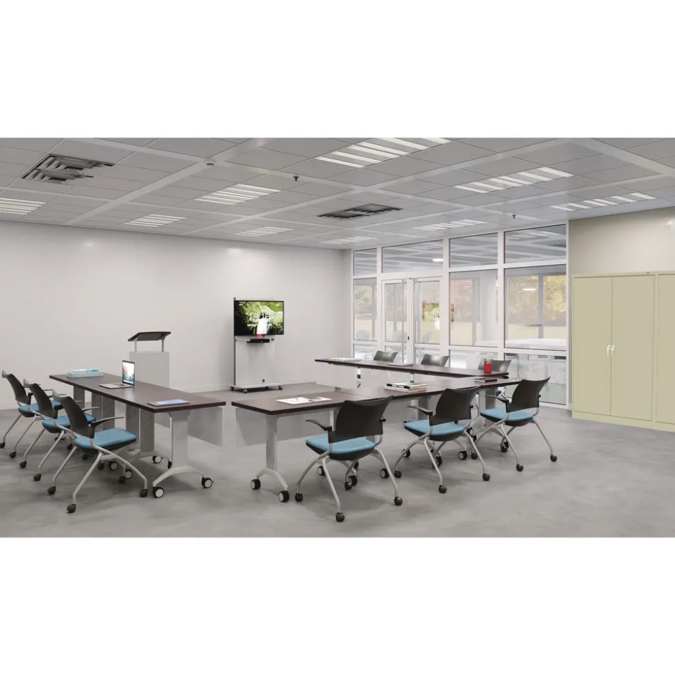 Tennsco 48 in. x 24 in. x 78 in. Jumbo Combination Steel Storage Cabinet - Putty