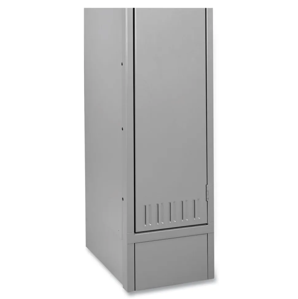 Tennsco 36 in. x 18 in. x 6 in. Three Wide Closed Locker Base - Medium Gray